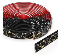 3 Metros Peel and Stick Molduras Decorativas para Pared, 3D Cenefa Adhesiva para Pared para Marcos de Espejos, Puertas de Armarios, Marcos de Puertas, Techos, Decoración del Hogar(Negro con Oro)