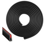 3 Metros Perfil Goma Autoadhesivo 1.6mm Goma en Forma de U Anti-Choque y Antifugas Impermeable y Antirruido Protector de Bordes para Puertas de Coche, Chapas Metálicas, Ventanas y Esquinas (Negro)