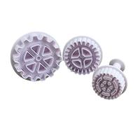 3 moldes para hornear con rueda dentada, cortador de galletas de cocina, émbolo de repostería, troquel 3D, herramientas de decoración de pasteles, cortadores de galletas para hornear