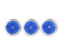 3 niveles circulares de burbuja de 32 mm, acrílico para medidor de alcohol con líquido azul para medición de precisión en carpintería, colocación de muebles y alineación de equipos