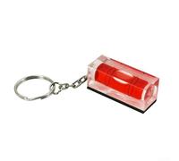 3 niveles de burbuja cuadrados acrílicos magnéticos, sensibilidad de 30 mm para llavero de nivel de espíritu, diseño de visión clara para medición precisa en metal, amarillo, rojo y azul (rojo)
