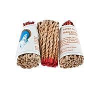 3 Paquetes Incienso Nepalí Cuerda Rope Nag Champa Satya Sai Baba 100% Natural SOGA Aroma Olor Artesano 120-140 Varillas