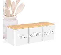 3-Piece Tea Canister Set, Multi Purpose Tea Jars, 500ml Grain Storage Jars With Lids, for Sugar Coffee Snacks Home Kitchen Countertop Pantry Office RV Bakers Drinkers Homeowners Renters Daily Cooking