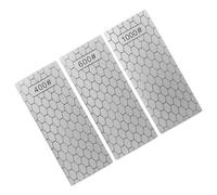 3 Piezas Afilador de Cuchillos de Diamante para Cocina, Plata | Restauración del Filo, Bordes Suaves y Esquinas Redondeadas, Uso Doméstico en Mesa, para Cocineros
