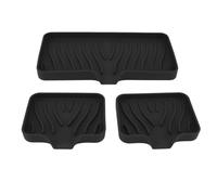 3 Piezas Almohadilla de Silicona para Escurrir, Bandeja de Jabón Fregadero | Grande Mediano Pequeño Soporte de Esponja para Organizador de Carrito de Baño para Botella de Guía el Agua y no Se Acumula