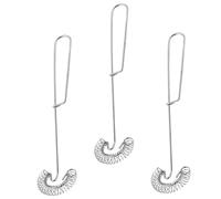 3 Piezas Batidor de Huevos Manual de Acero Inoxidable Resorte | Espiral Plana Flexible, Extremo para Colgar, para Repostería, Barras de Café y Mezcla Diaria