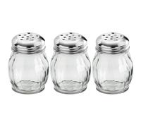 3 Piezas Bote de Sal y Especias de Vidrio para Hogar y Buffet | Tarro de Pimienta Decorativo, Almacenamiento de Condimentos, Uso Doméstico y Restaurante, Formato Práctico