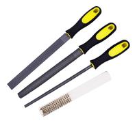 3 piezas De 8" de Madera Escofina Archivo de conjunto de Barstard Archivos Mango de Goma Plana Escofina Media caña Ronda Escofina Herramientas de Carpintería