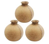 3 Piezas Florero de Madera Vintage Beige para Decoración del Hogar