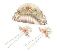 3 Piezas Horquillas de Acetato Estilo Antiguo Peine, Metal | Uso para Festivales Tradicionales y Fiestas, Firme Sujeción, Evita Deslizamientos, para Peinados Complejos