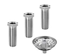 3 Piezas M12 x 35mm Fregadero Cesta Tornillo Acero Inoxidable, Tornillo de Colador de Fregadero, Cocina Tornillo Hueco, Tornillo de Enchufe para Válvula de Fregadero