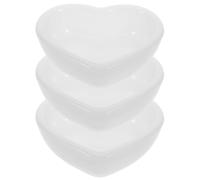 3 Piezas Molde de Silicona Forma de Corazón, Color Blanco | Organiza Pendientes y Collares, Silicona de Tono Claro, Fácil Desmoldeo, Evita Superposición de Piezas