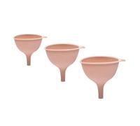 3 Piezas Set de Embudos de Silicona Rosa para Cocina, Boca Ancha