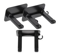3 Piezas Soporte para Secador de Pelo Abs sin Perforaciones Negro | Montaje Adhesivo en Pared, Gancho para Enchufe, Baño Ordenado, Instalación Cómoda y Resistente