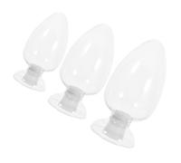 3 Piezas Tarro de Vidrio Transparente Tapa Decorativas 250ml | Organizador para Mesa y Junto a Vela, Visibilidad del Contenido, Diseño Compacto 125ml y 500ml