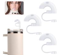 3 Pzs Cubiertas de Pajita Antiarrugas para Vaso Stanley 1182,8 ml 887,1 ml, a Prueba de Polvo Silicona Tapa de Pajita Tapas de Puntas de Pajita, Diseño de Apertura Inclinada de 40°