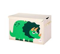 3 Sprouts Baúl Juguetes Infantil con Tapa y Asas, Dinosaurio