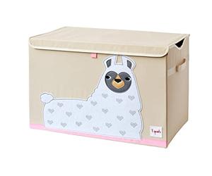 3 Sprouts Baúl Juguetes Infantil con Tapa y Asas, Llama