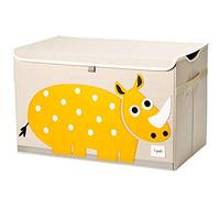 3 Sprouts - Baúl para Juguetes Infantil - Caja de Almacenaje para Niños - Organizador de Juguetes - Caja Guardar Juguetes - Rinoceronte
