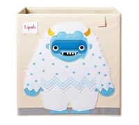 3 Sprouts - Boite Rangement Enfant - Cube de Rangement Tissu pour Jouets et Accessoires - Bac / Caisse Rangement Enfant - Boite Rangement Jouet - Idéal pour Enfants et Bébé - Yéti