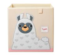 3 Sprouts Caja Almacenaje 33x33 cm, Foldable Box, Llama