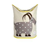 3 Sprouts - Cesta Ropa Sucia Bebe con Diseño Divertido - Ideal para Cesto Ropa Sucia Infantil - Almacenaje para Cesto de Juguetes - Cesto Ropa Bebe y Ropa Sucia Bebe - Cabra