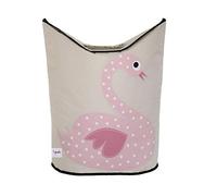 3 Sprouts - Cesta Ropa Sucia Bebe con Diseño Divertido - Ideal para Cesto Ropa Sucia Infantil - Almacenaje para Cesto de Juguetes - Cesto Ropa Bebe y Ropa Sucia Bebe - Cisne