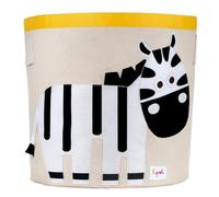 3 Sprouts Cesto Bin Infantil, Cotton Basket con Dos Asas, Cebra