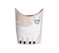3 Sprouts Cesto Ropa Infantil, Plegable, Asas, Llama | cuerpo de tela para ropa, mantas y juguetes; dos asas para moverlo; se pliega para ahorrar espacio entre usos diarios