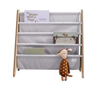 3 Sprouts, Librería Frontal Montessori para Niños, Estantería Fabricada en Poliéster Reciclado, Ideal para Contener Libros, Gris Claro, 61x63x25,4 cm