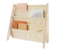 3 Sprouts Librería Infantil Frontal, 35 Libros, Beige | estantes frontales de tela en 4 niveles; mantiene cuentos visibles y a mano; para dormitorio, aula o rincón de lectura