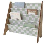 3 Sprouts - Estantería Infantil - Librería Montessori para Niños, Organizador de Libros y Juguetes - Tablero de ajedrez - Verde