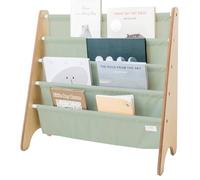 3 Sprouts Librería Infantil Frontal, 35 Libros, Verde | estantes frontales de tela en 4 niveles; mantiene cuentos visibles y a mano; para dormitorio, aula o rincón de lectura