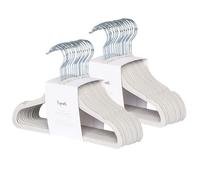 3 Sprouts Perchas Bebé Terciopelo Non-Slip, 30 Uds, Gris