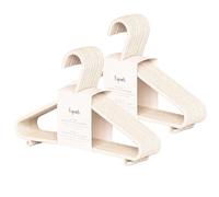 3 Sprouts Perchas Infantiles Paja de Trigo, Pack 30, Crema