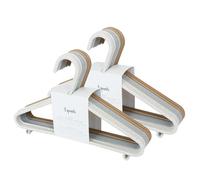 3 Sprouts - Perchas Infantiles - Perchas para Ropa de Bebé y Niños, Perchas de plástico de Paja de Trigo, Pack de 30 - Surtido Crem Gris+Marrón