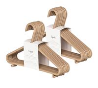 3 Sprouts - Perchas Infantiles - Perchas para Ropa de Bebé y Niños, Perchas de plástico de Paja de Trigo, Pack de 30 - Marrón