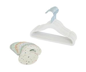 3 Sprouts Set Armario Bebé, 15 Perchas, 8 Separadores, Crema y Terrazo | organiza ropa de bebé por edad, talla y crecimiento; para armarios y rutinas rápidas; incluye perchas y separadores por edad