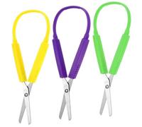 3 tijeras adaptativas para niños de 14 cm - De anillo elástico, de entrenamiento, con muelle - Para necesidades especiales y vuelta a la escuela