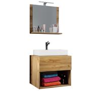 3 un. Lavadero | Ancho 60 cm | Lavabo de muebles de baño Set Sink Lendas ll Espejo