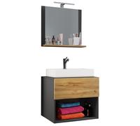 3 un. Lavadero | Ancho 60 cm | Lavabo de muebles de baño Set Sink Lendas ll Espejo