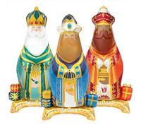 3 Unidad - Globos Navideños de Foil de Pie Reyes Magos Metalizados de 110 cm - Globos Fiesta, decoración Navidad, para celebraciones y fiestas de reyes magos. Globo Foil Reyes Magos