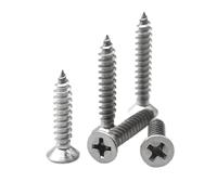 30-100 Uds M1-M4.2 304 tornillo autorroscante de cabeza plana avellanada cruzada de acero inoxidable(12mm,M1.7(100pcs))