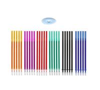 30/45 recambios de gel borrables para suministros escolares, punta de bolígrafo de 0,5 mm, gel de colores para escribir notas, kit de borrable colorido