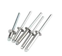 30-50 Uds remaches Pop de aluminio M2.4 M3.2 M4 M4.8 remaches ciegos de cabeza de cúpula mandril de acero remaches de escape clavo de tracción(M4 (50pcs),6mm)