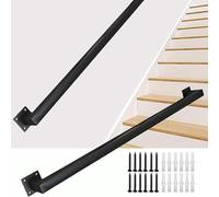 30-600 cm Pasamanos de Pared para escaleras, Capacidad de Carga Pesada de 227 kg, barandilla Industrial metálica para Patio, balcón, jardín, Pasillo(Gold,180cm/6ft)