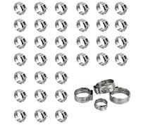 30 Abrazaderas PEX Cinch, De 5,8 A 7,0 Mm A 117,3 A 120,5 Mm, De Acero Inoxidable, For Mangueras De Una Sola Oreja, Aptas For Tuberías De Agua.(79.8～83.0mm)