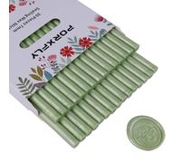 30 Barritas de Cera de 7mm para Pistola de Pegamento,PORXFLY Mini 0.28 pulgada Barritas de Cera Ideales para Sobres de Tarjetas,Invitaciones de Boda,Envoltorios de Regalos (Verde claro)