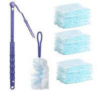 30 Paquetes Recambio de Plumero Esponjoso, Kit de Plumero Electrostático, Recambios Plumero Atrapapolvo con 2 Asas y 1 Elevador, Plumero Kit Atrapapolvo para Limpiar la Higiene Diaria