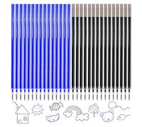 30 Piezas Boligrafo Borrable Recambios Azul Negro, Compatibles con Legami